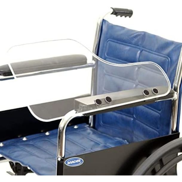 Clear Acrylic Wheelchair Flip-Up Table