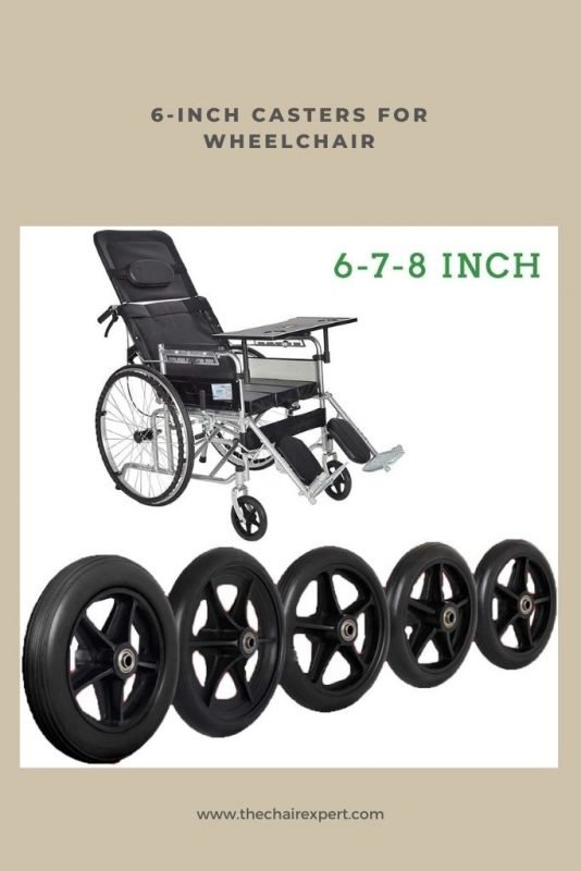 6-Inch Casters For Wheelchair